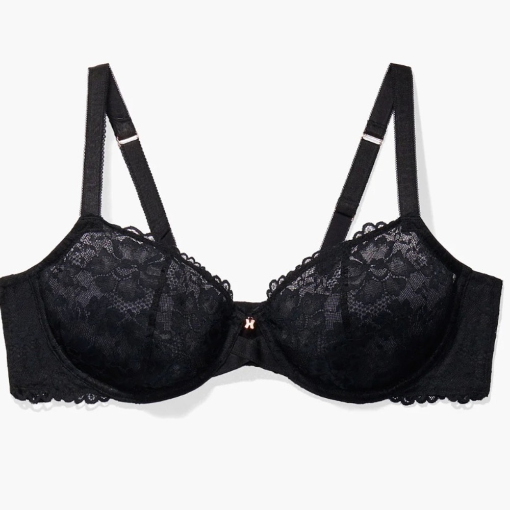 Savage X Fenty Lace Unlined Bra Black 44G NWT
